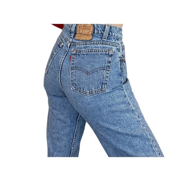 Levi's Denim - VTG Levi’s Faded Blue 550 Classic Jeans 12 Taper Leg High Waisted 100% Cotton